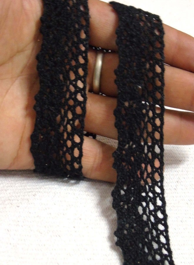 Strala Black Color (Kali) Laces for Dresses, Sarees, Lehenga, Suits, Bags, Decorations, Borders, Crafts and Home Décor,Blouse (9mtr) Design-381 - Image 2